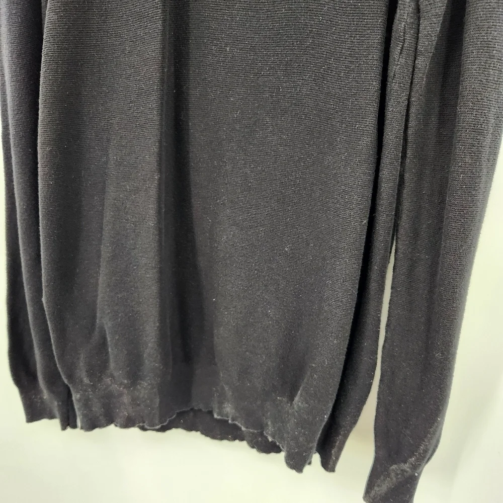 J. Crew Long Sleeve Crewneck Pullover Sweater Mens Size XL Tall Black